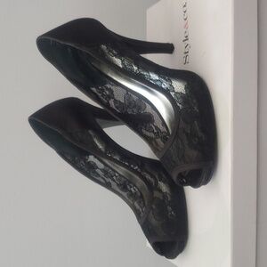 Black Lace Heels